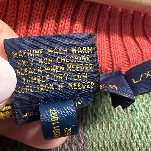 Polo Ralph Lauren Southwestern Aztec Open Cardigan Sweater Shawl Womens L/XL - Picture 5 of 8